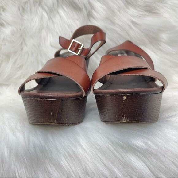 Steve Madden Brown Petrina Wedge Sandal Size 9.5 - Picture 7 of 12